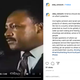 An Instagram post with a photograph of Martin Luther King Jr. and which says "America should stand firm on what it preaches. Civil rights activism and racism are the products of slavery and imperialism. We live in a country where democracy is preached so much to be upheld, but we wake up each seeing and hearing of shootings and arbitrary arrest of the black people. Simple questions of where our democracy went are left unanswered. We juxtapose and act like hypocrites knowing very well that our systems are not working yet we preach to others to look at us and build their country. #civilrights #martinlutherking #communityservice #news"